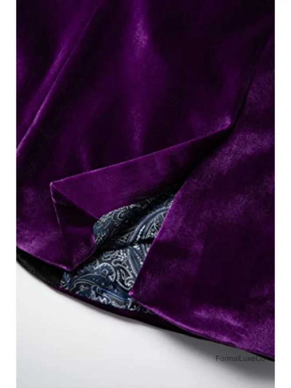 Men's Velvet Blazer Slim Fit One Button Solid Suit Jacket Sport Coat